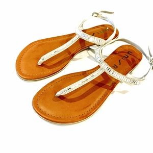 Unisa T-Strap Sandal with Crystals